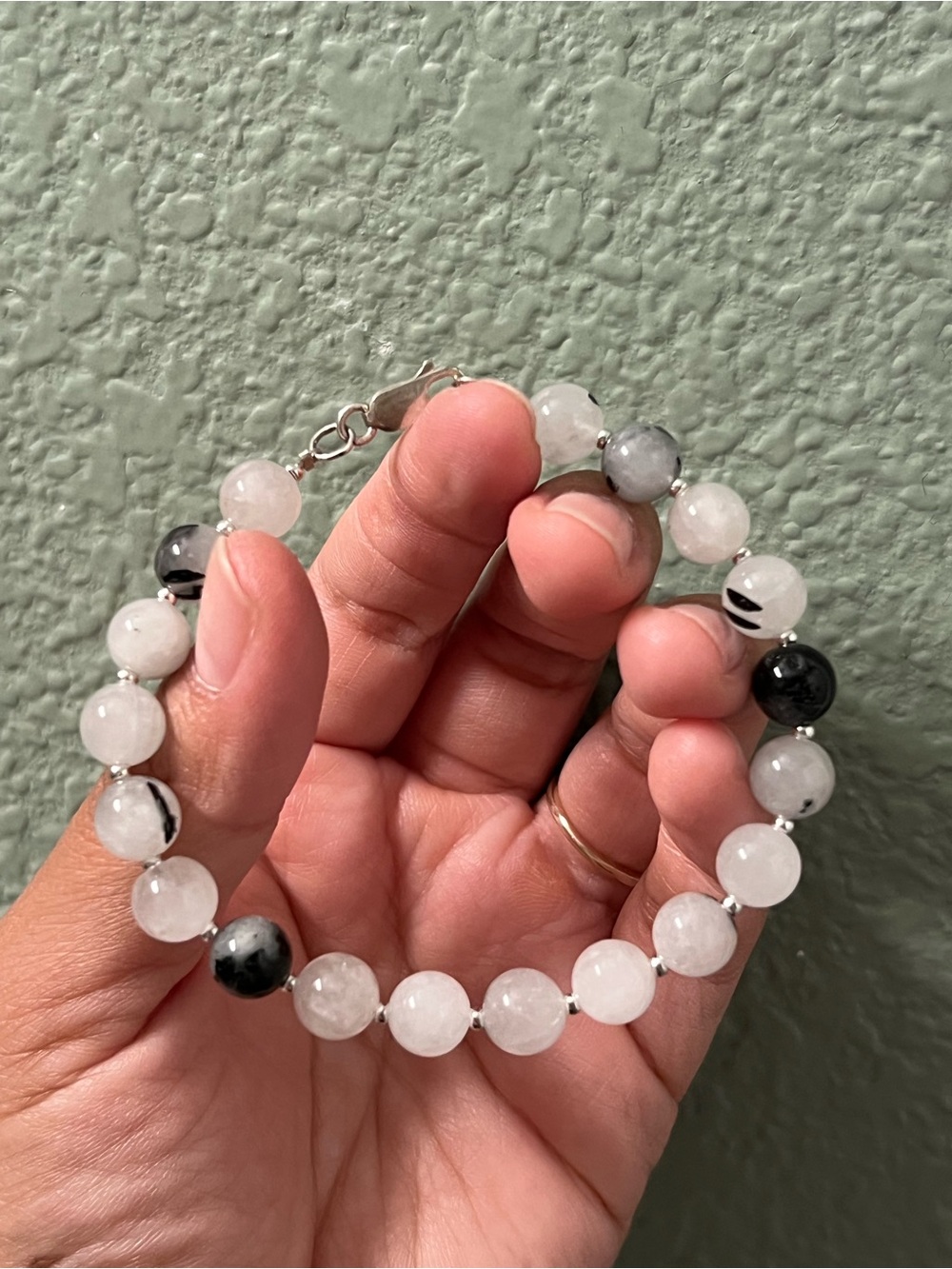 Rutilated Quartz 925 bracelet